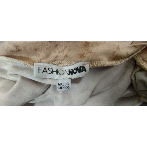 Top Women's 1X Stone Wash Pink Tan Gathered Long Sleeve Sweatshirt Lightweight - Picture 6 of 8